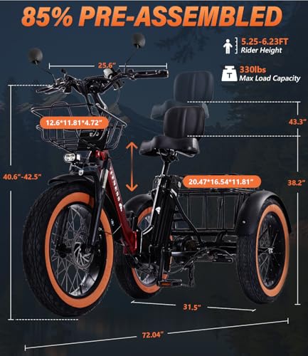 Electric Tricycle 3 Wheel Bike for Adults a7