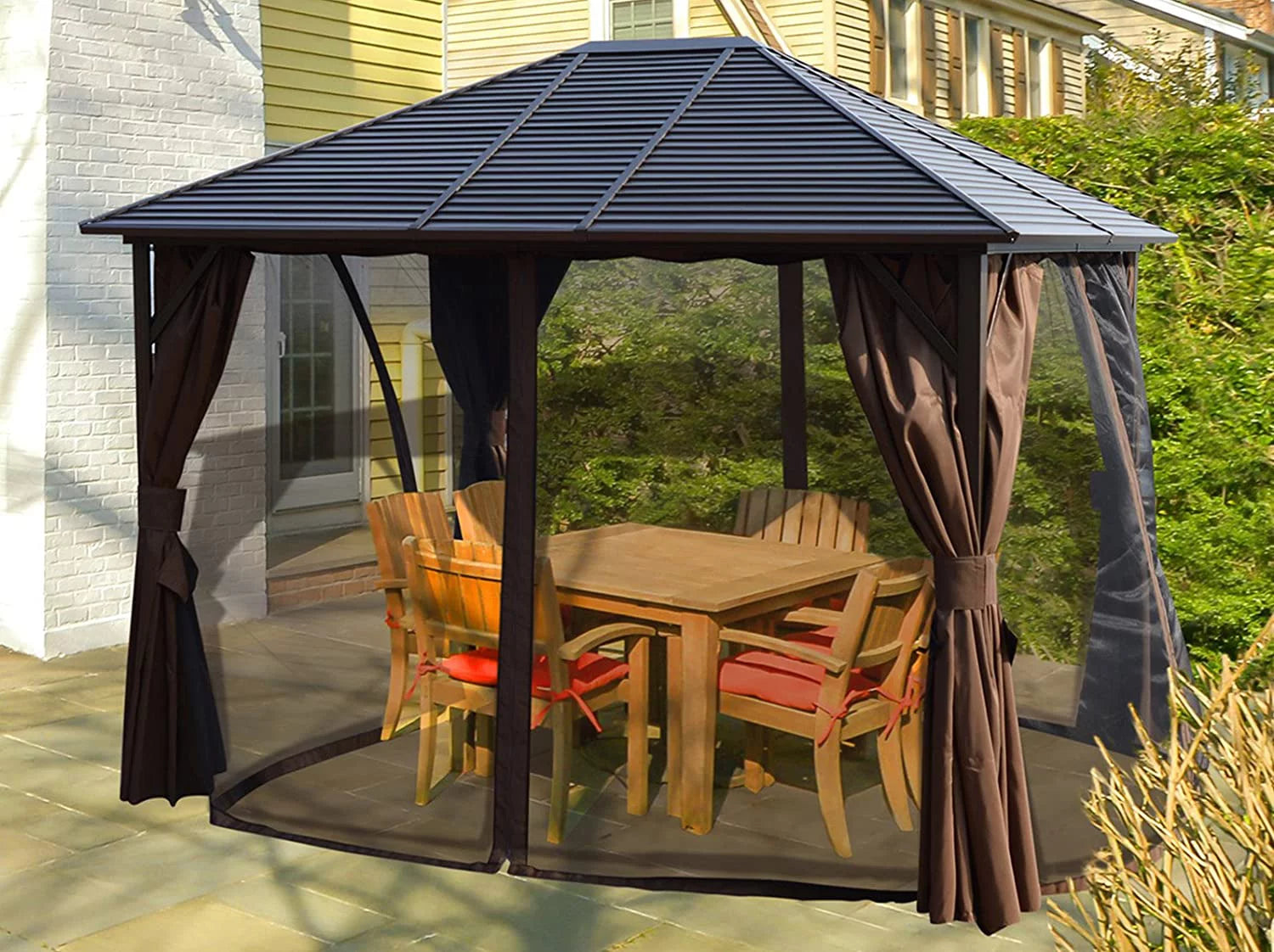 Kozyard Caesar 10x12 Ft. Hardtop Permanent Gazebo Y3338