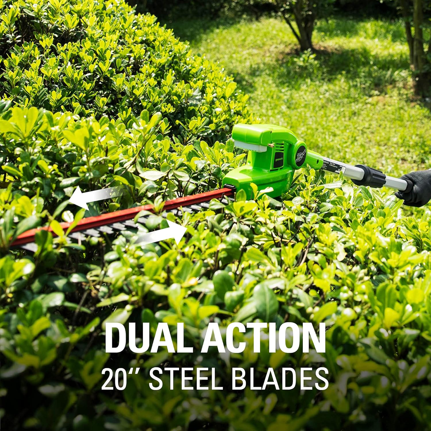Cordless Pole Hedge Trimmer with Battery and Charger k7