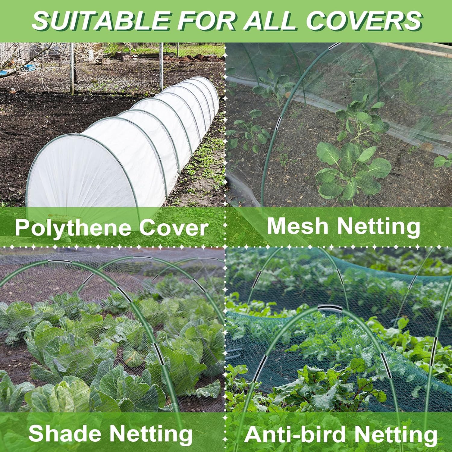Garden Hoops Grow Tunnel 8FT Greenhouse Hoops for Raised Beds a7