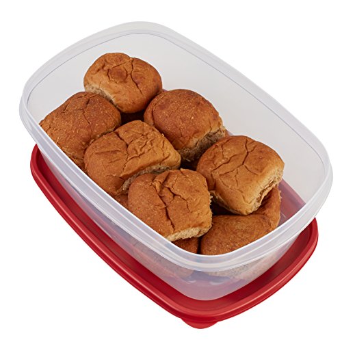 Rubbermaid Easy Find Lids Food Storage Containers, Set of 2, Racer Red W490092