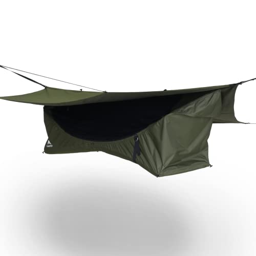 Haven Tents Lay Flat Hammock Tent with Mosquito Net, Insulated Pad and Rainfly M380