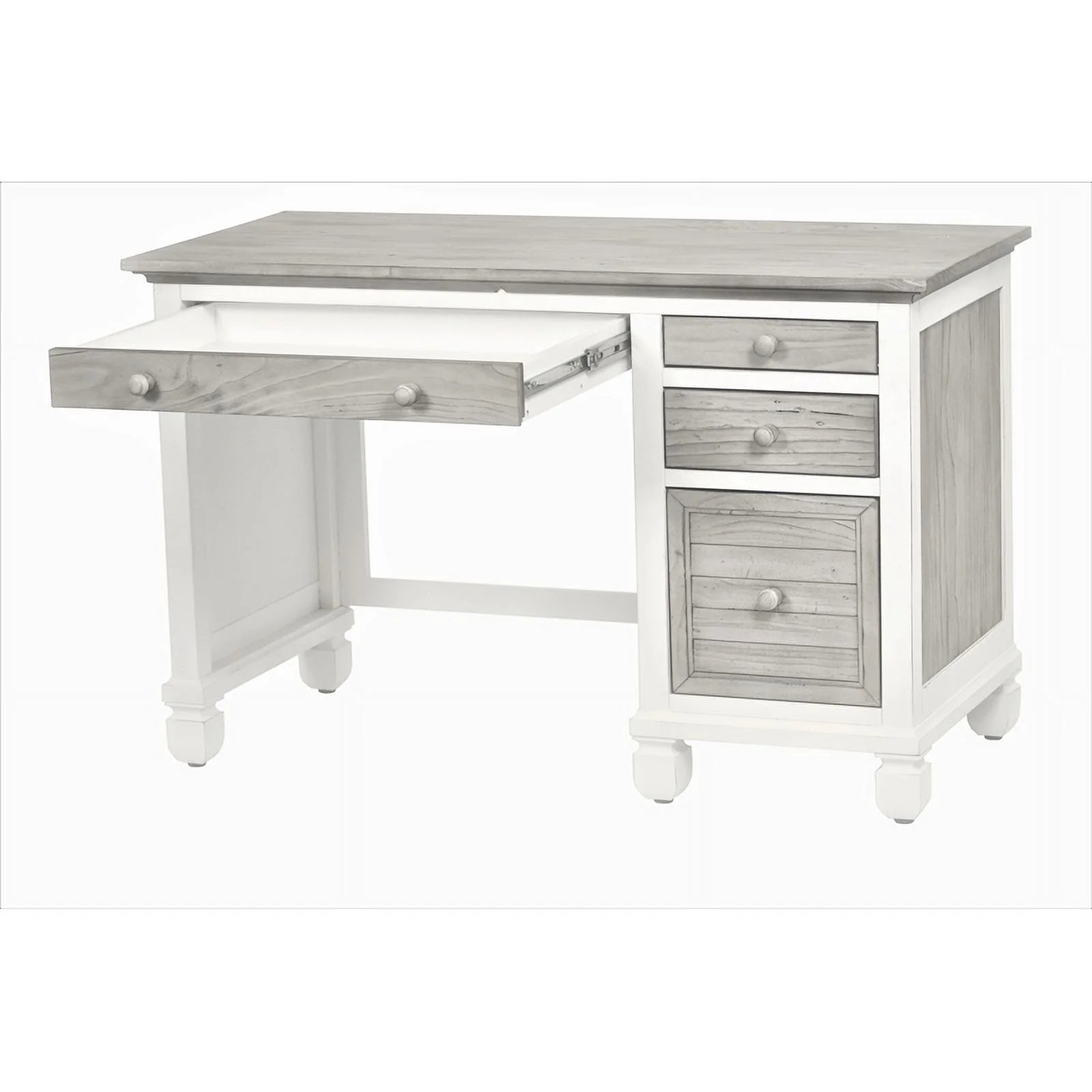 Sea Wind Florida Islamorada Wood Desk & Chair Set Gray/White O605