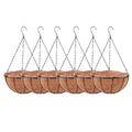 LaLaGreen Hanging Baskets for Plants - (3 Pack, 10 Inch) Hanging Planter Outdoor with Coco Liner, Metal Wire Flower Basket Pots Holder Hanger Hook Deck Patio Porch Garden Balcony Outside Decoration