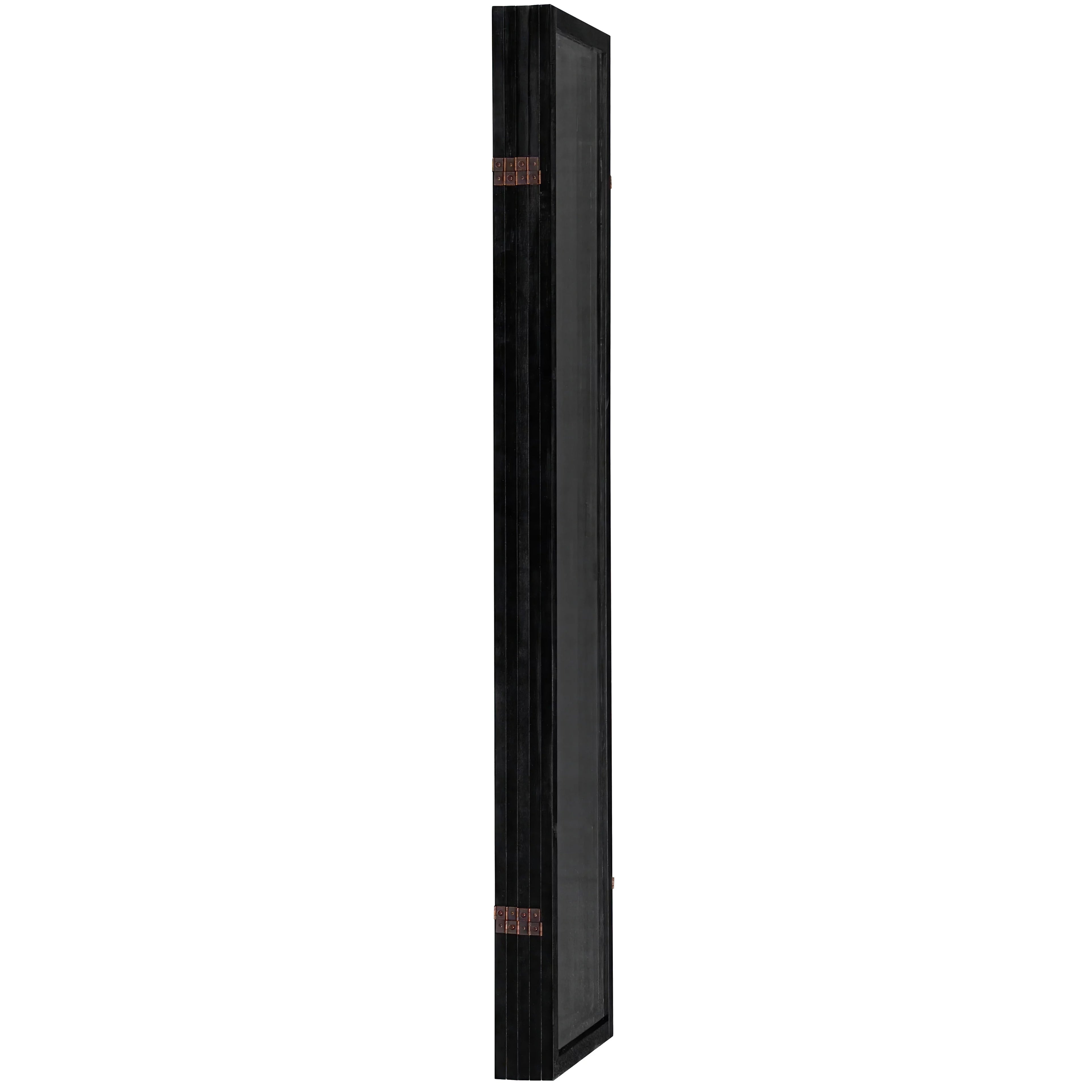 Oriental Furniture 6 ft. Tall Black 5 Panel Screen U8849