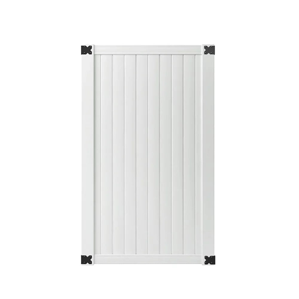 Somerset 6 ft. x 42 in. White Vinyl Privacy Fence Gate