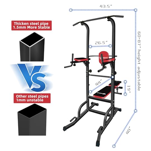 Power Tower with Pull Up Bar Dip Station for Home Gym 7k