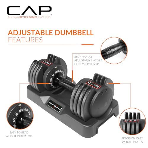 CAP Barbell ADJUSTABELL Adjustable Round Dumbbell Weights G67342