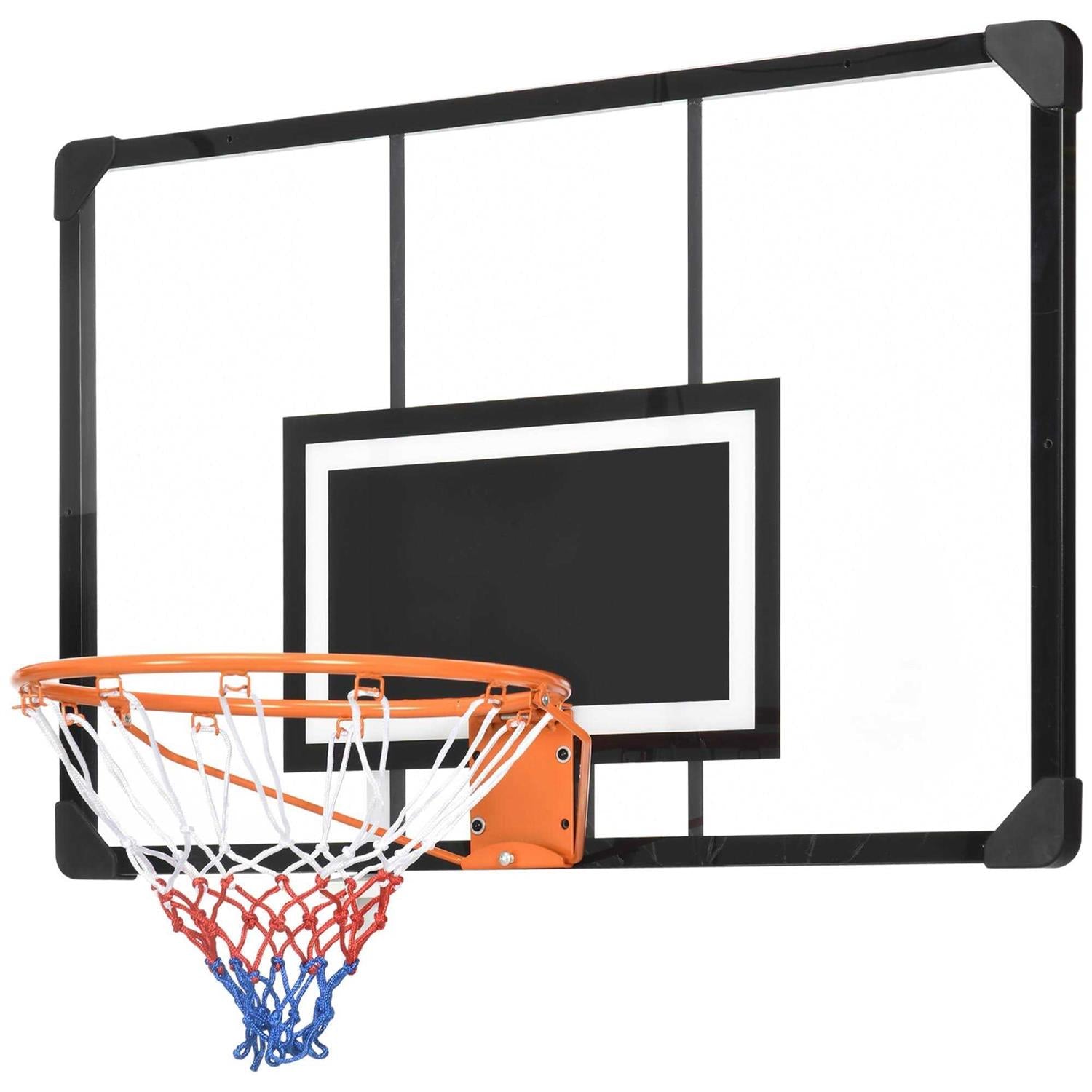 Wall Mounted Basketball Hoop Shatter Proof Backboard k7m
