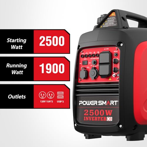 Portable Inverter Generator 2500-Watt Quiet Camping k7x