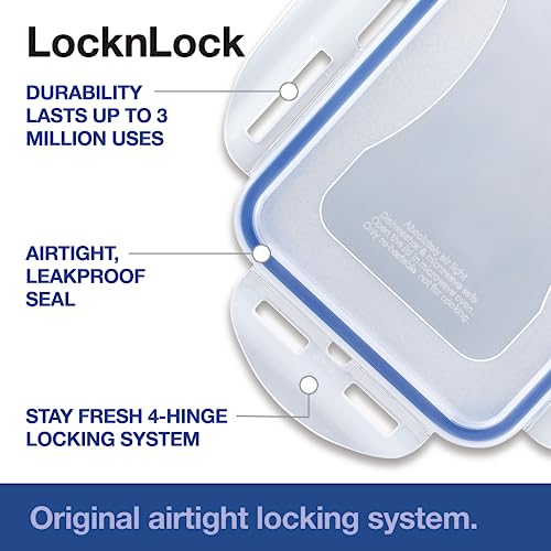 LOCK & LOCK Easy Essentials Flip-Top Food Lids for Pantry Storage, BPA Free, Clear Y7600