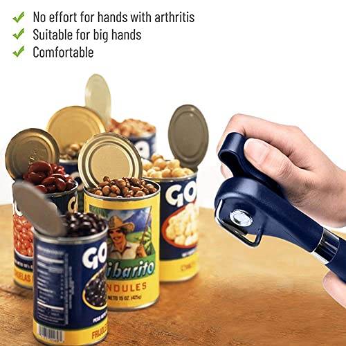 2 in 1 Manual Can Opener with Smooth Edge & Bottle Opener, Stainless Steel Blade W981