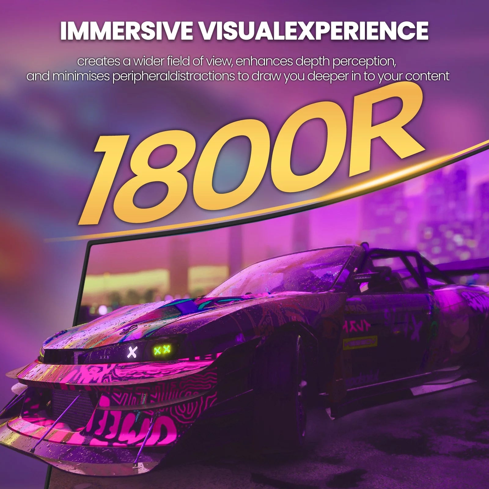CRUA 32" 165Hz Curved Gaming Monitor, FHD 1080P, 1800R, 1ms, FreeSync R59580