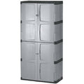 72-Inch Four-Shelf Double-Door Resin Storage Cabinet (fg708300michr)