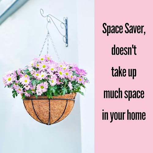 Hanging Planters with Coco Liner 3 Pack 10 Inch Outdoor Metal Wire Basket a7