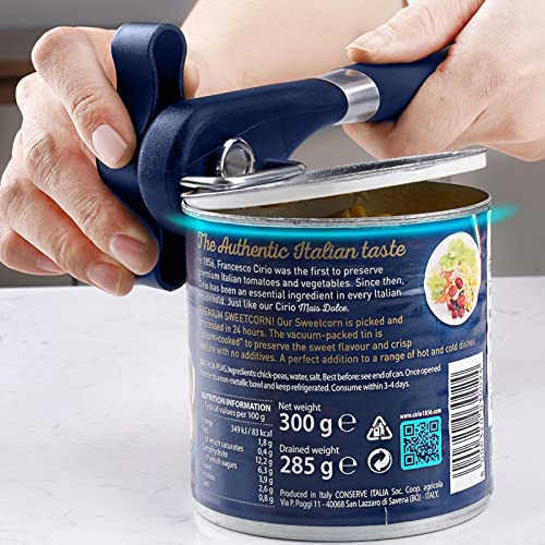 2 in 1 Manual Can Opener with Smooth Edge & Bottle Opener, Stainless Steel Blade W981