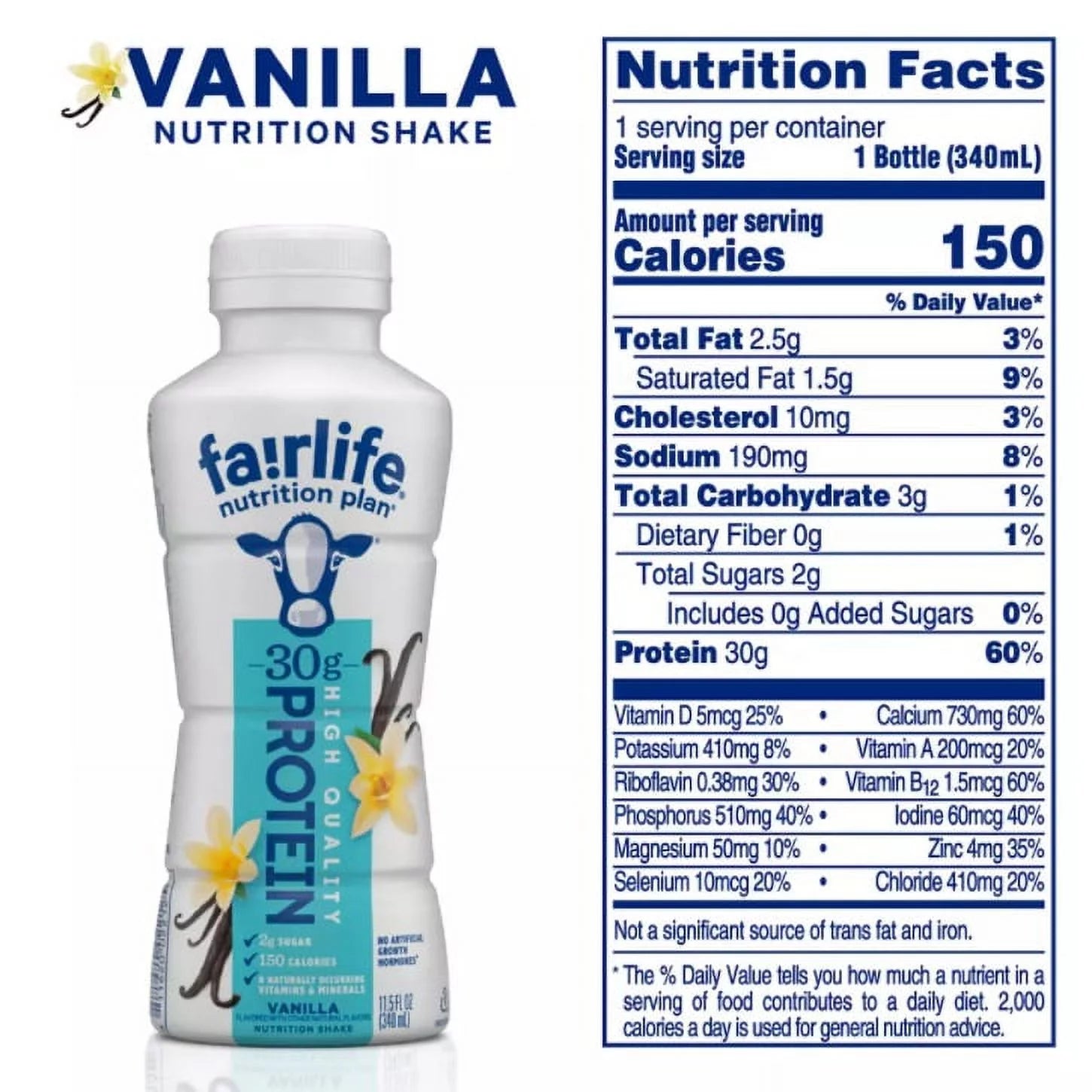 Fairlife Nutrition Plan Vanilla 11.5 fl oz 12pk K474