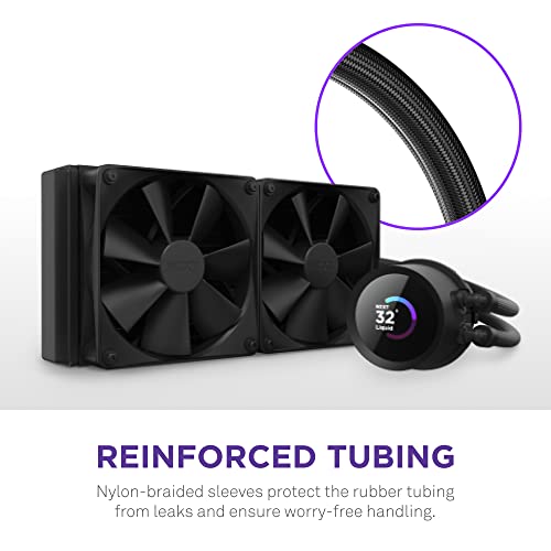 NZXT Kraken 240 RGB 240mm AIO CPU Liquid Cooler with LCD Display, Black I388