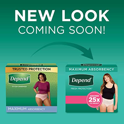 Disposable Incontinence Underwear for Women, Maximum Absorbency, Medium, 18 Count k7m
