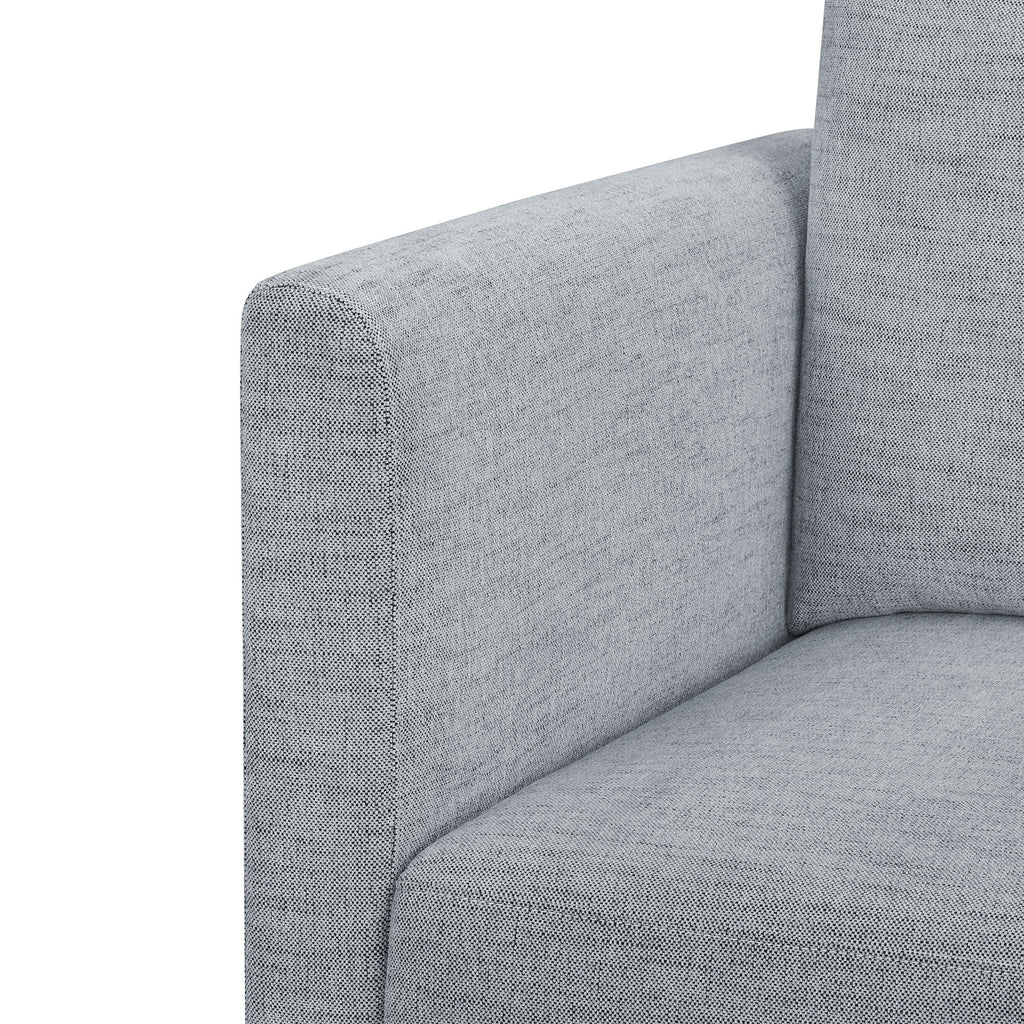 Modular Sectional Sofa with Ottoman Gray Fabric k7p