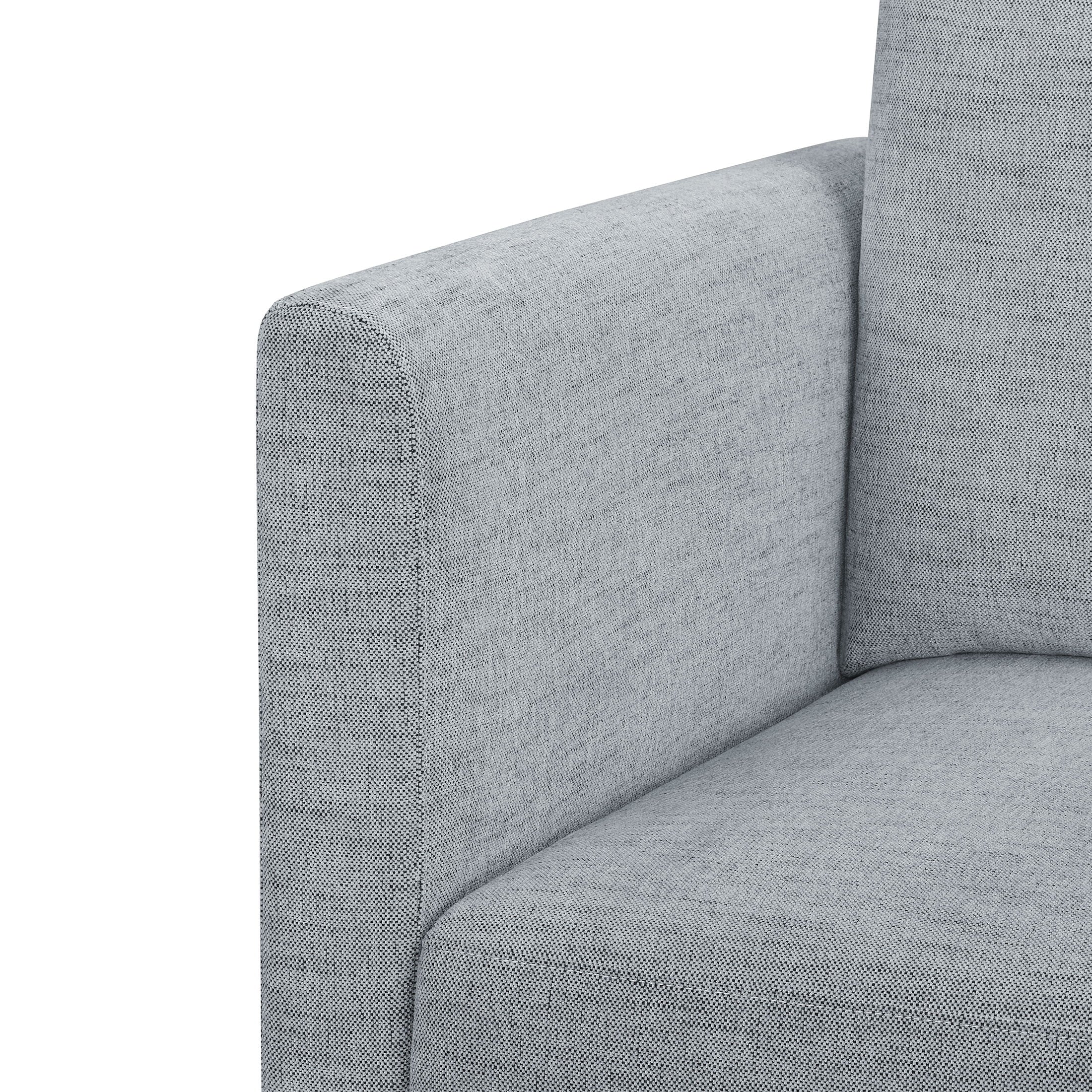 Modular Sectional Sofa with Ottoman Gray Fabric k7p