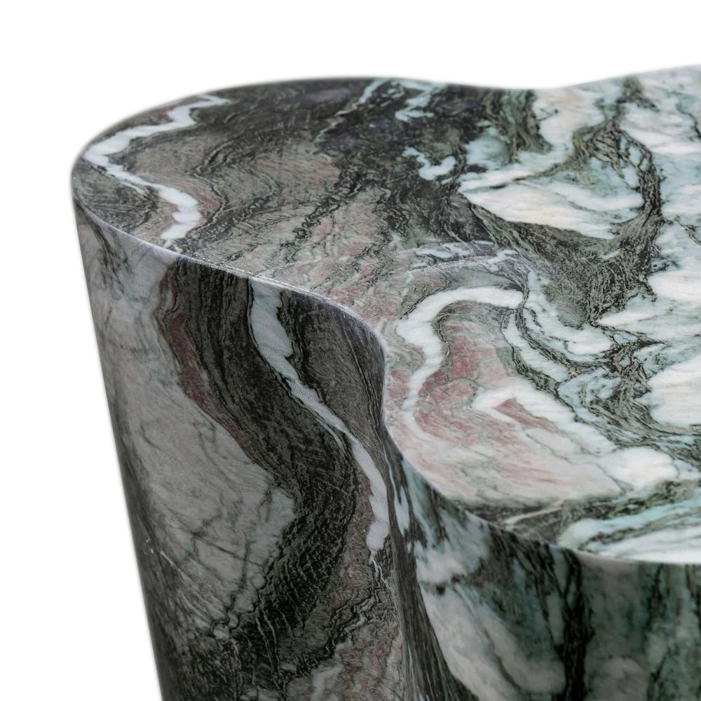 TOV Furniture Slab Faux Marble Short Side Table T9939