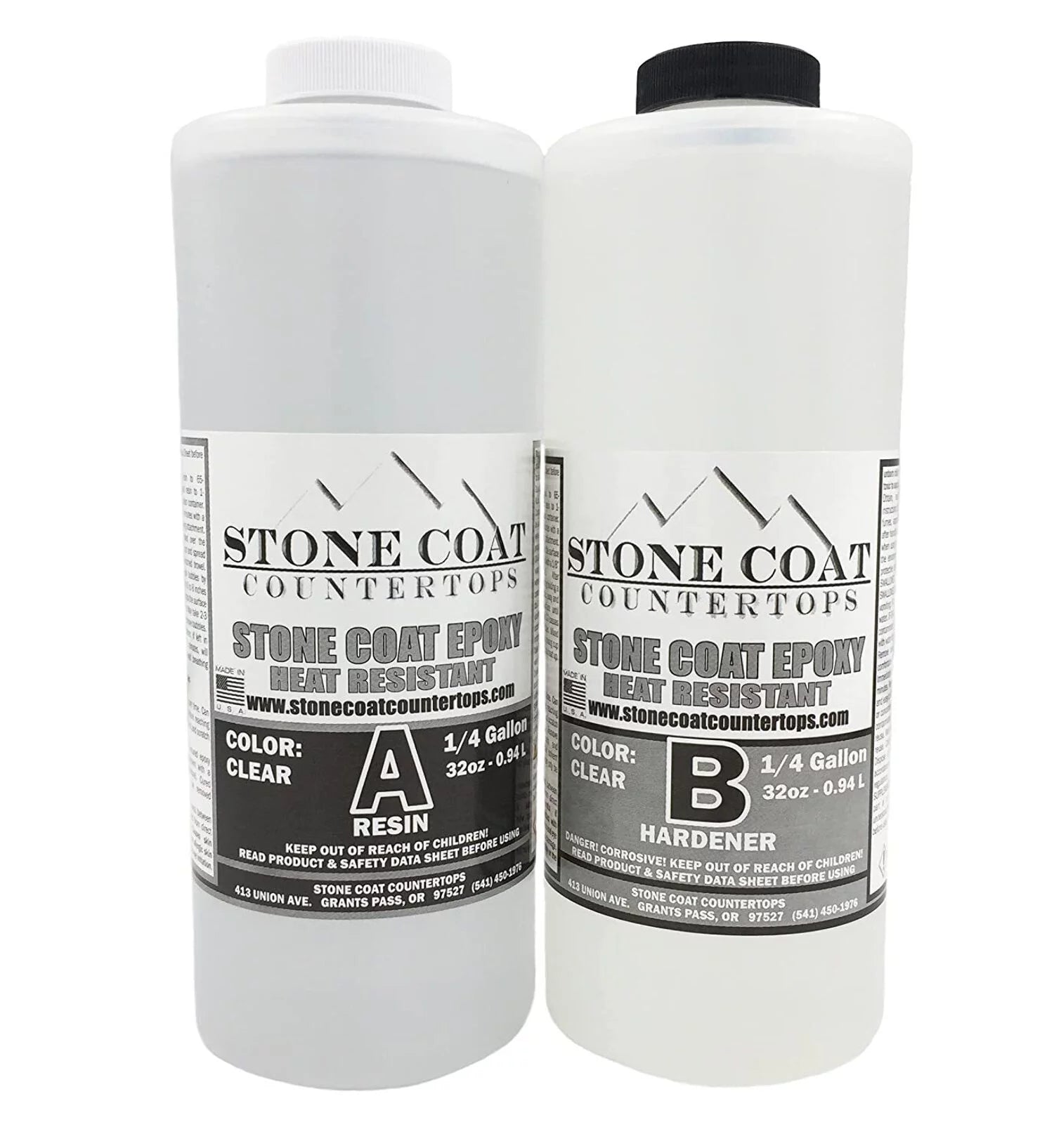 Stone Coat Countertops (1/2 Gallon) Epoxy Resin Kit for DIY Projects, Kitchens, Bathrooms, Counters, Tables, Wood Slabs, and More! Heat Resistant and Clear Epoxy Resin!