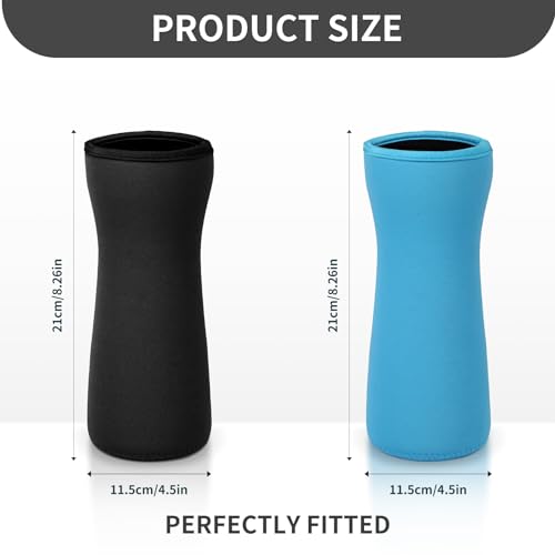 2 Pack Sleeve for Cirkul 22oz Water Bottle, Protective Insulated Cover, Black F348