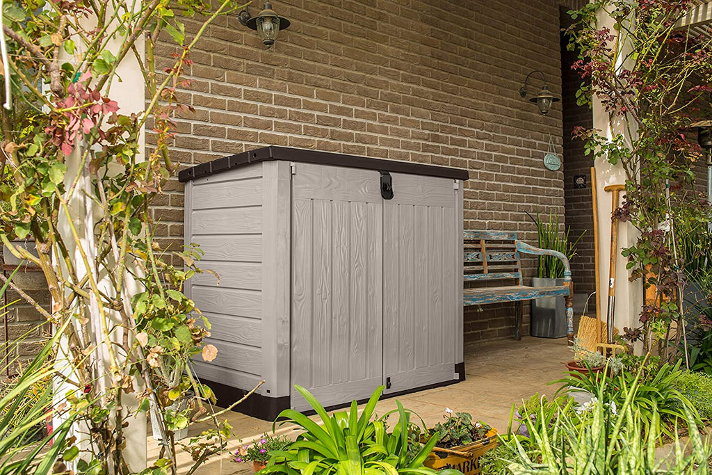Outdoor Storage Shed 155x82x155cm Beige Brown a7