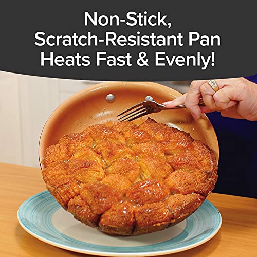 Red Copper 10 Inch Ceramic Non-Stick Fry Pan Skillet by BulbHead B658914