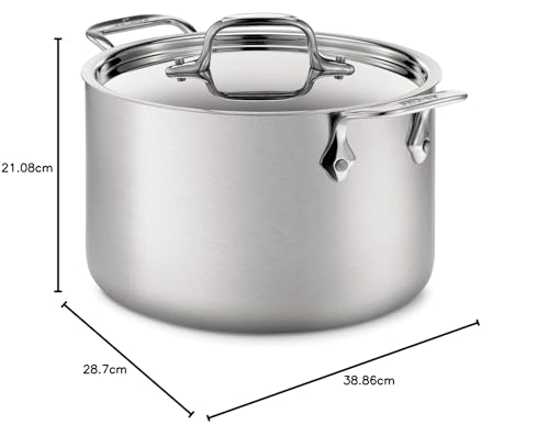 All-Clad D5 5-Ply Brushed Stainless Steel Stockpot 8 Quart M832