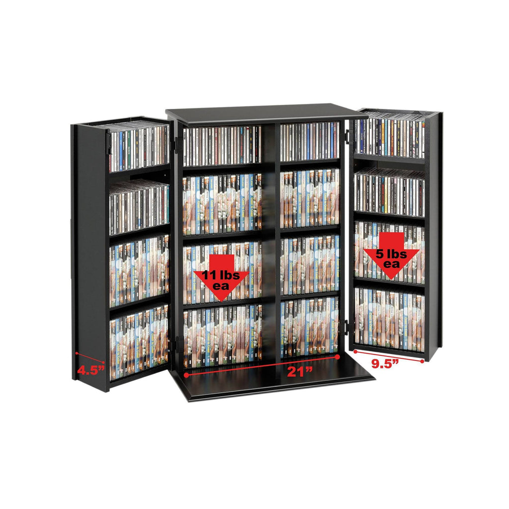 Media Storage Cabinet Black k7m