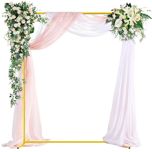 Wedding Arch Stand for Ceremony Backdrop Frame 6.6FT Gold k7