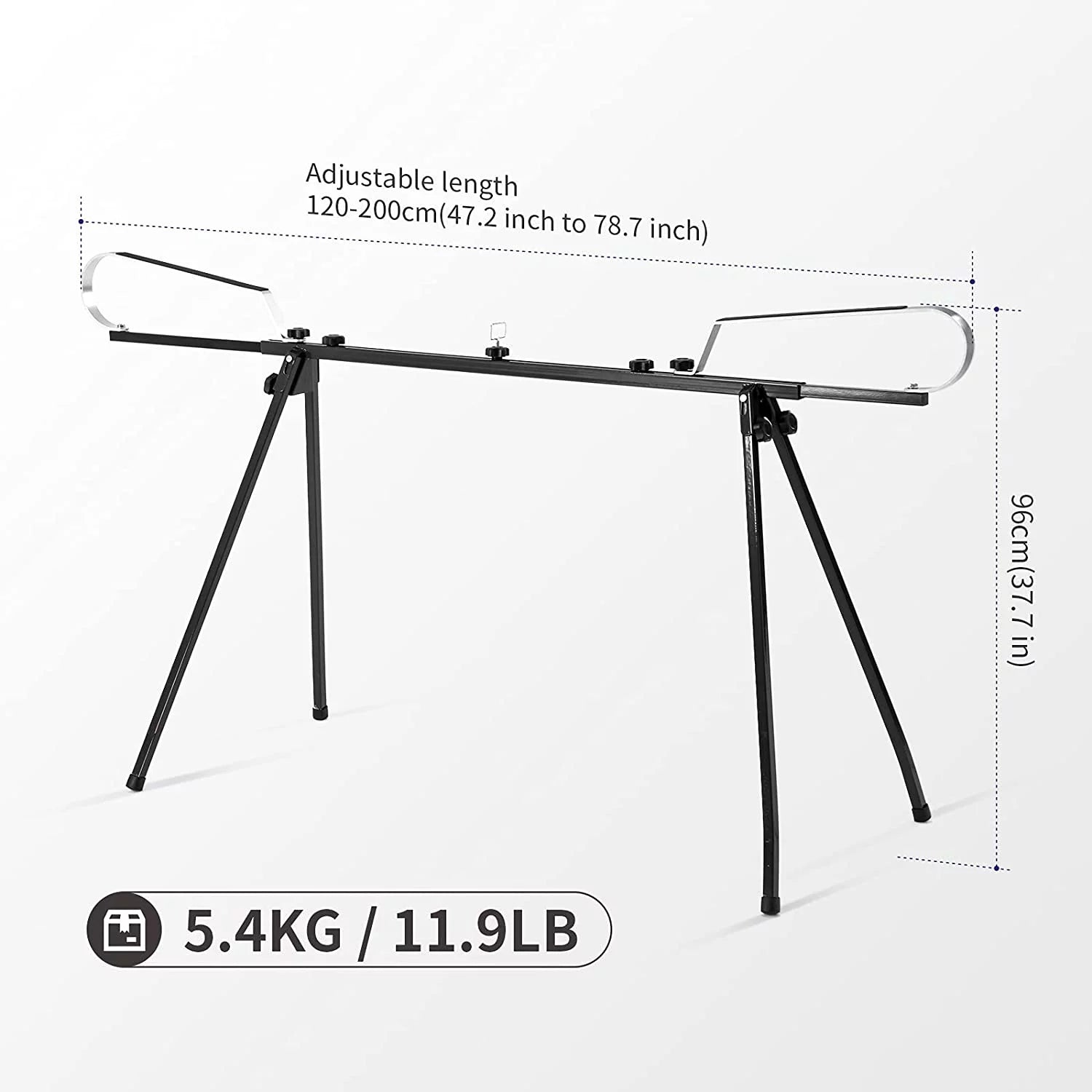 XCMAN Cross Country Nordic Ski Waxing Bench with Foldable Legs, Adjustable Length A86348