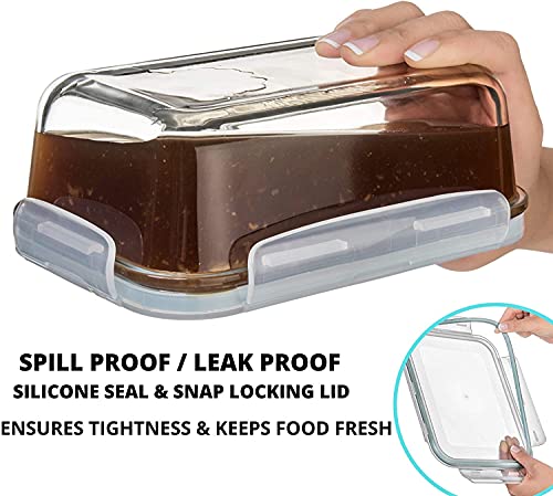Razab 2700ml Glass Food Storage Container with Airtight Lid N950601