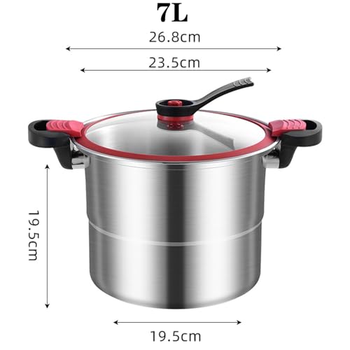 Stainless Steel Pressure Cooker 7.5L for Gas & Induction E66366