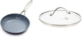 GreenPan Valencia Pro Hard Anodized Healthy Ceramic Nonstick 8" Frying Pan Skillet and Glass Lid