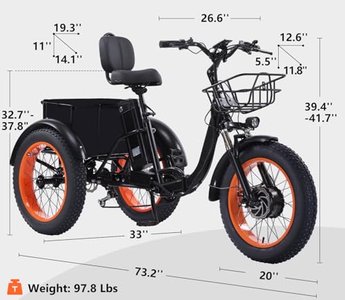 Electric Tricycle 3 Wheel Bike for Adults a7
