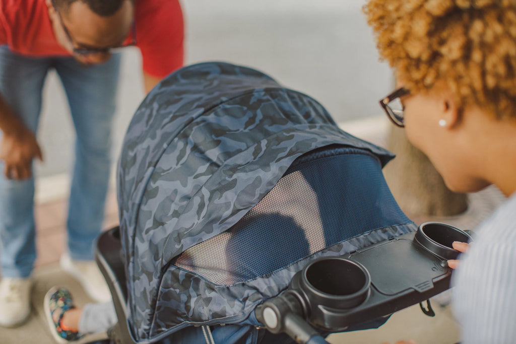 Monbebe Travel System Stroller & Infant Car Seat - Navy Camo W8453