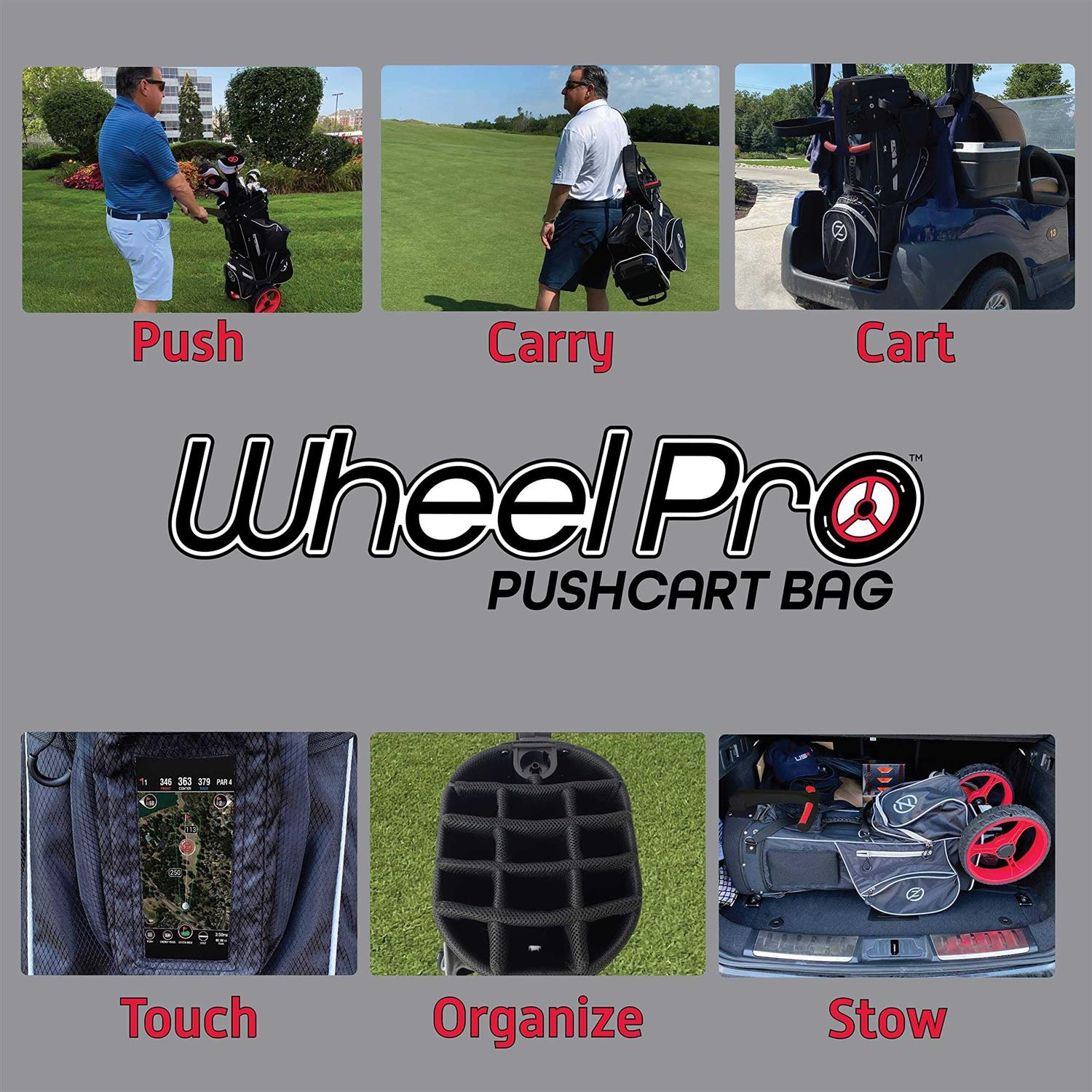 Golf Push Cart Stand Bag a7