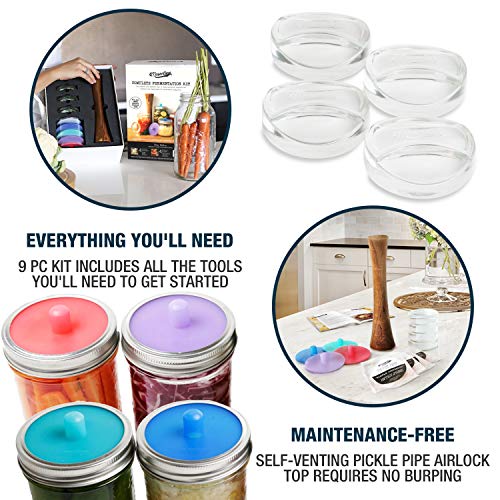 Masontops Fermentation Jar Starter Set with Mason Jar, Lids & Weight Y51316