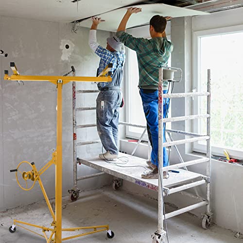 Drywall Lift Panel Hoisting Jack with Rolling Caster Wheels x7k
