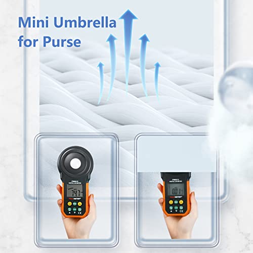 Compact Purse Umbrella UV Protection for Rain and Sun k7
