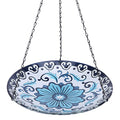 MUMTOP Hanging Bird Bath - Bird Baths for Outdoors, 11 Inch Glass Bird Bath Bowl Outdoor Bird Feeders for Garden Yard and Patio Decor