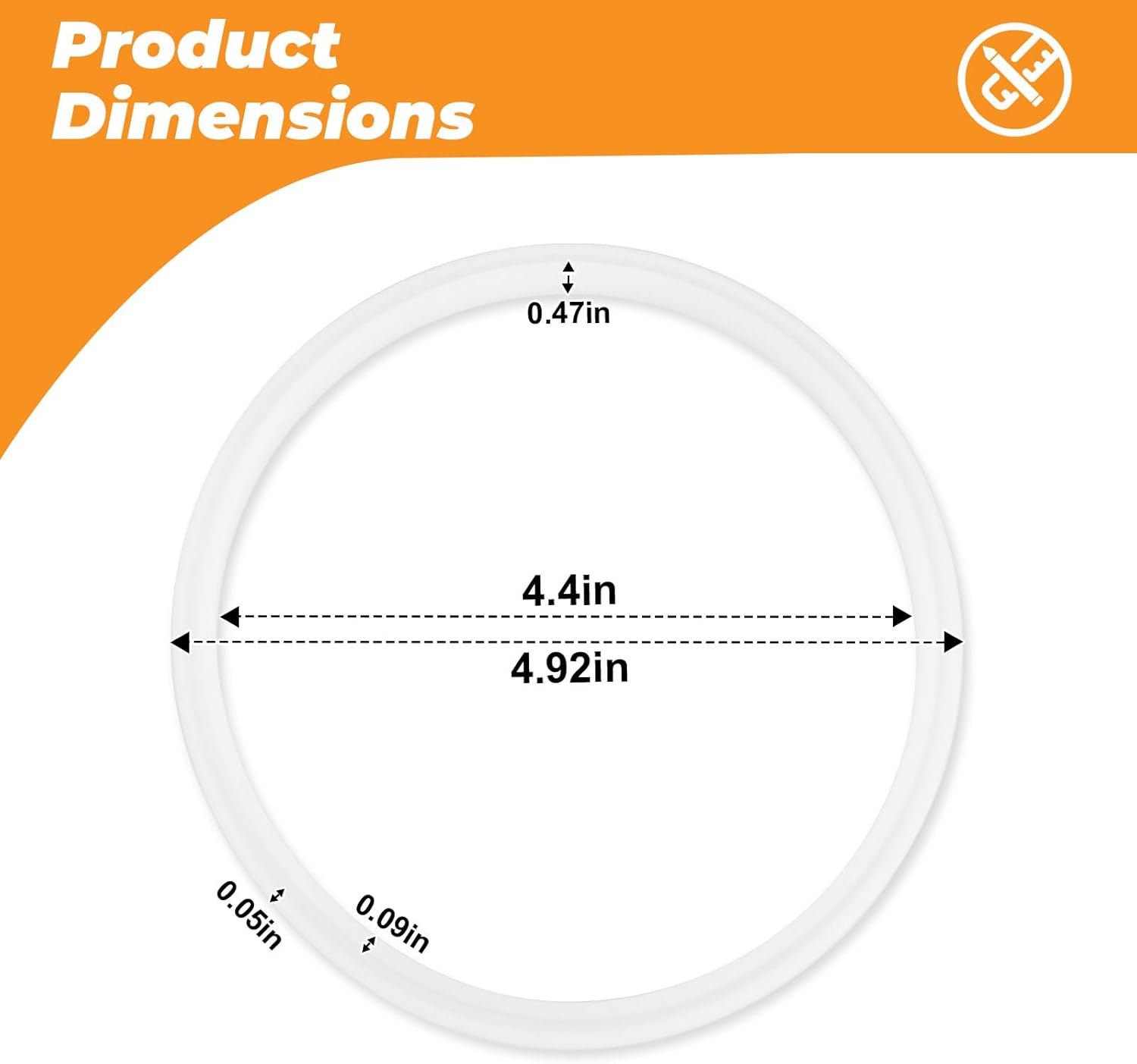 Sausage Stuffer Plunger Gasket Replacement for 3-7L Vertical & Horizontal Machines D696408