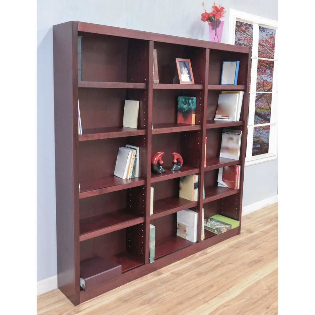 Bookcase Storage Unit Oak Finish 72 Inch a7