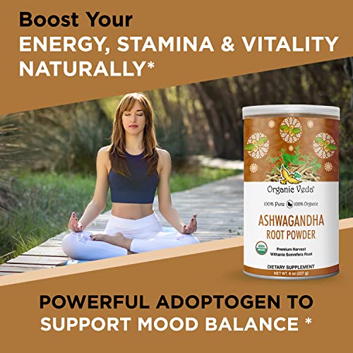 Ashwagandha Root Powder 16oz Pure Natural Supplement q7