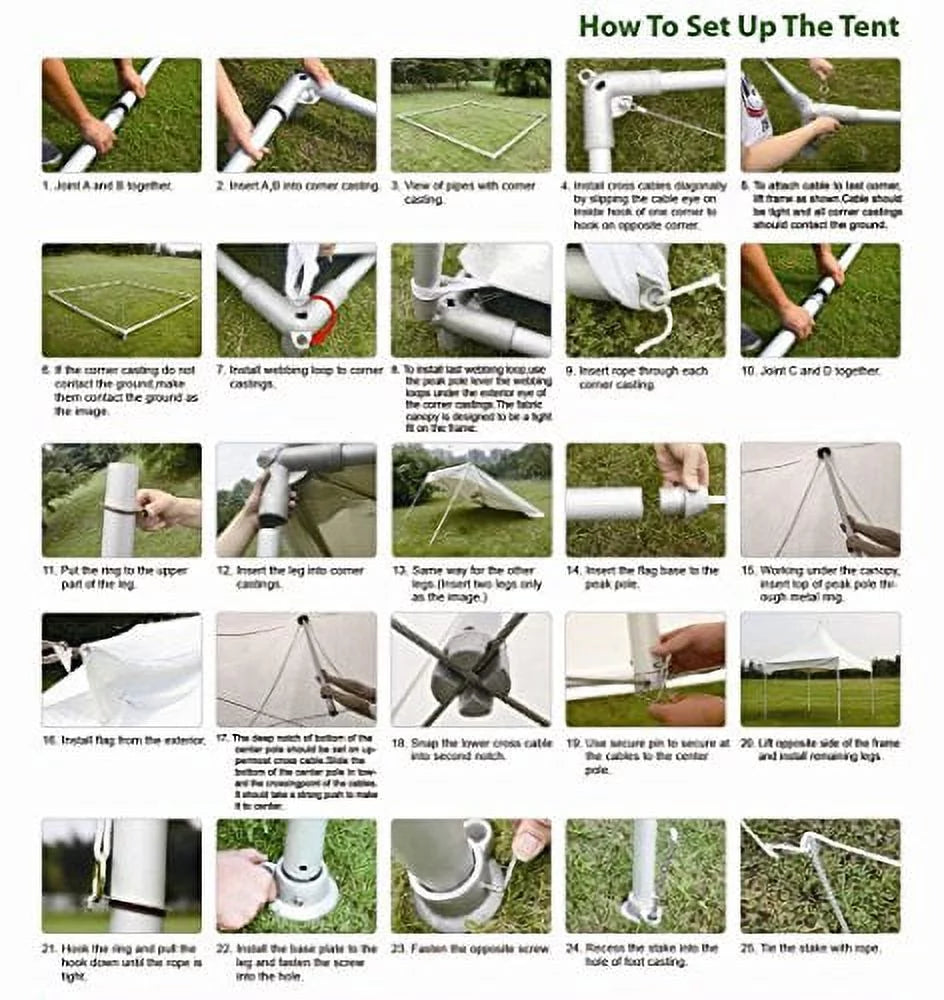 Eurmax 10x13 High Peak Marquee Party Tent Canopy White O46195