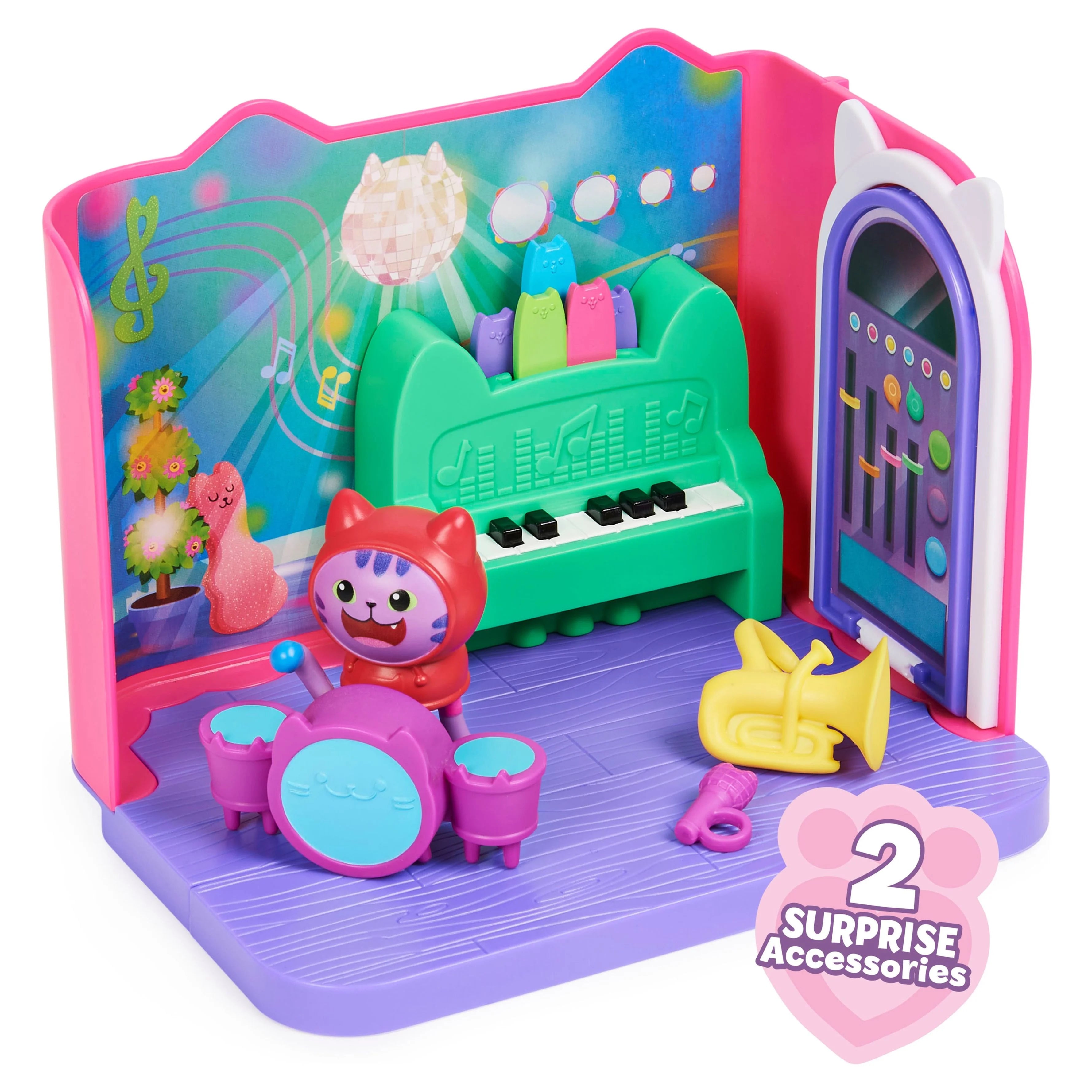 Gabby’s Dollhouse Groovy Music Room Playset with Daniel James Figure M918