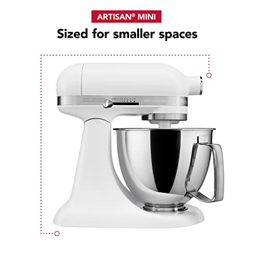 Kitchenaid Artisan Mini Plus 3.5-Qt Tilt-Head Stand Mixer, Matte White G679